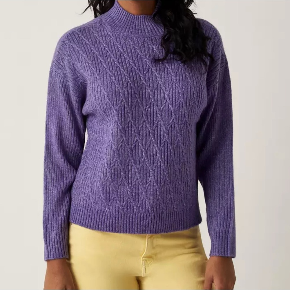 Cozy Purple Women's Knit Sweater 🍂